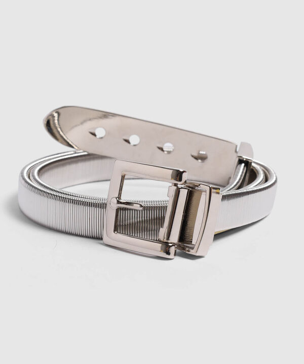 Cinturón Metálico Delgado Elástico Para Mujer image number null