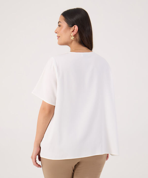 Blusa Unicolor Para Mujer Curvy
