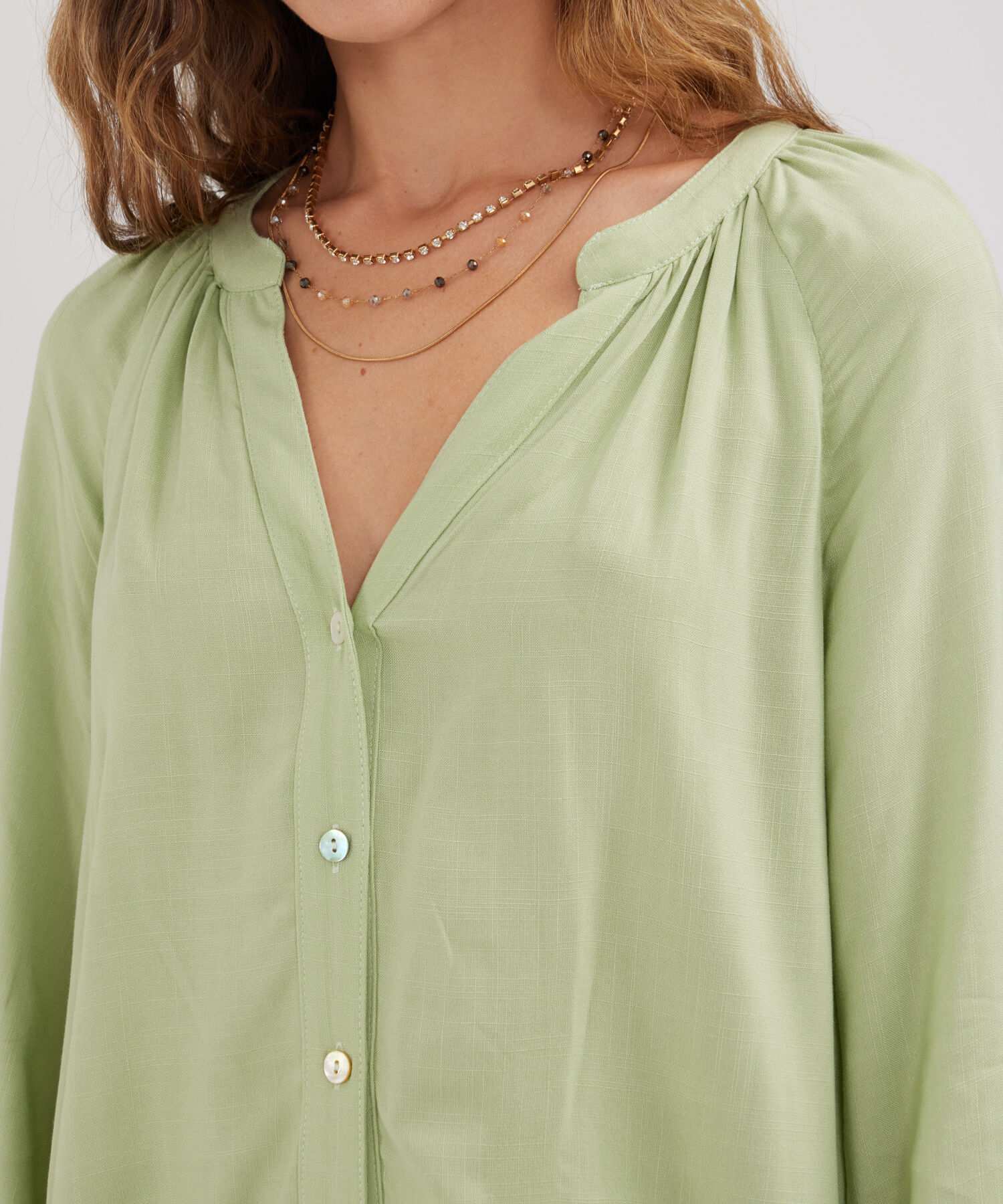 Blusa Manga 3/4 Cuello Neru Unicolor