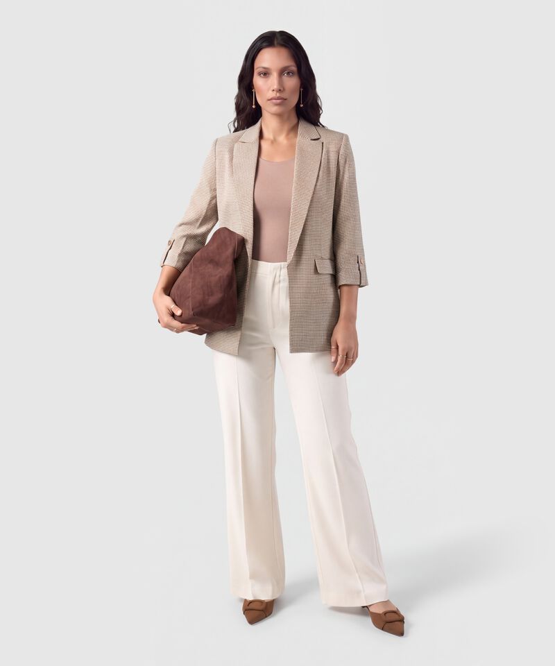 Blazer Manga Larga Con Bot&oacute;n Para Mujer