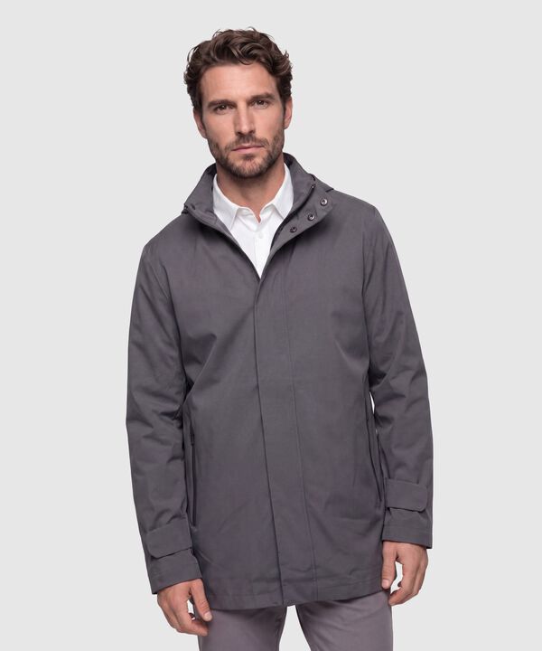 Chaqueta Unicolor con Capucha Para Hombre image number null