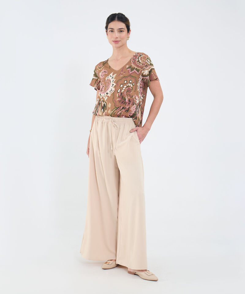 Blusa Estampada Escote En V