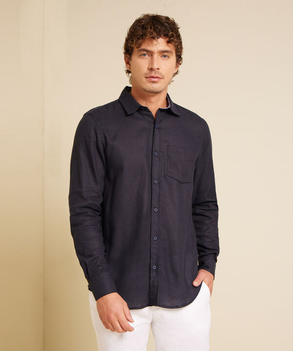 Camisa Unicolor Manga Larga image number null