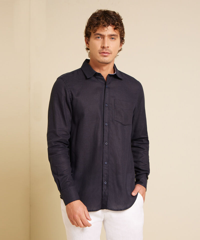 Camisa Unicolor Manga Larga