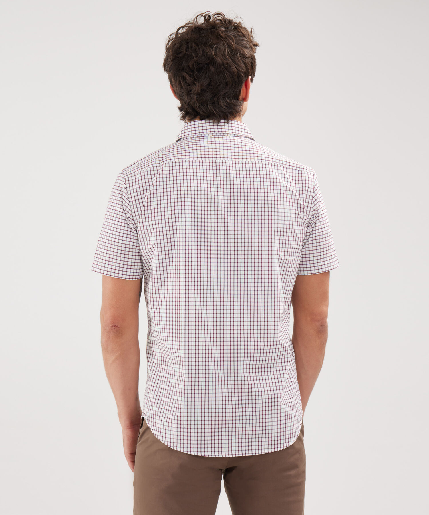 Camisa Manga Corta  Preteñida Slim Fit