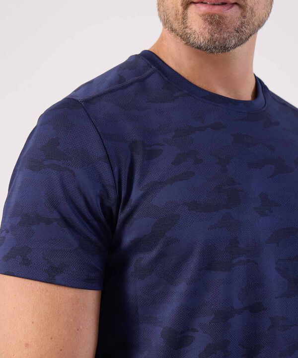 Camiseta Manga Corta Unicolor Texturizada image number null