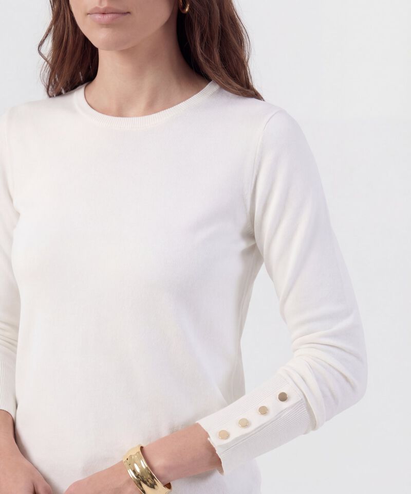 Saco De Punto Con Detalle De Botones En Pu&ntilde;o Mujer