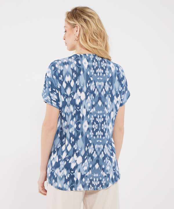 Blusa Estampada con Escote en v image number null