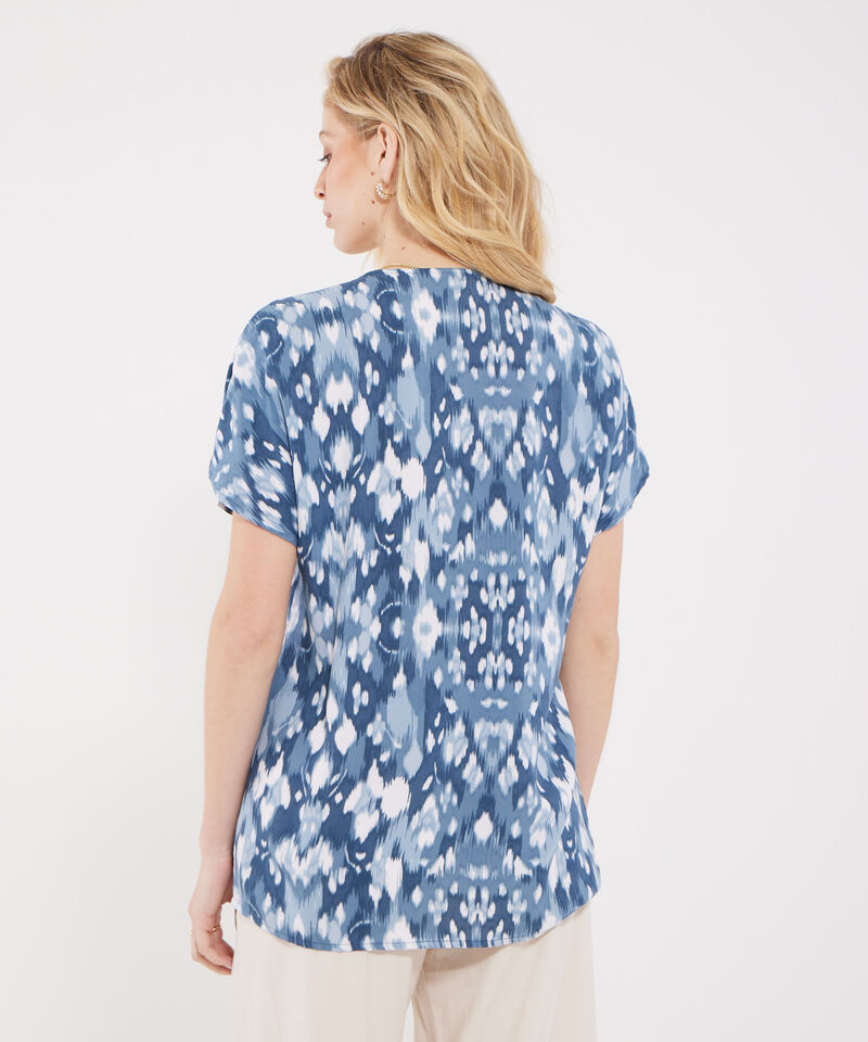 Blusa Estampada con Escote en v