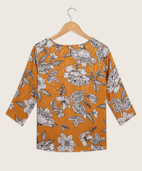 Blusa Estampada Manga Tres Cuartos