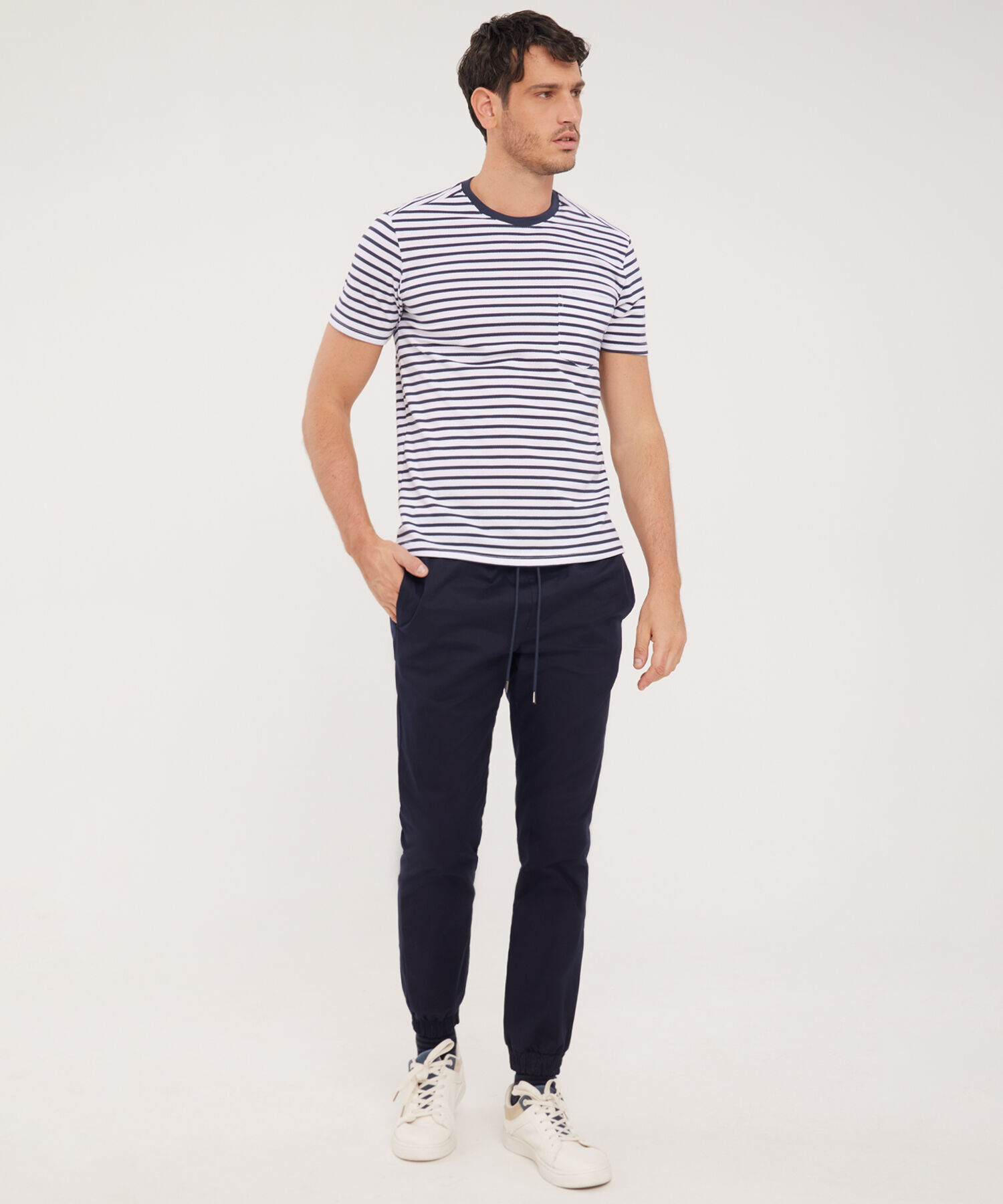 Camiseta Cuello Redondo Multirayas