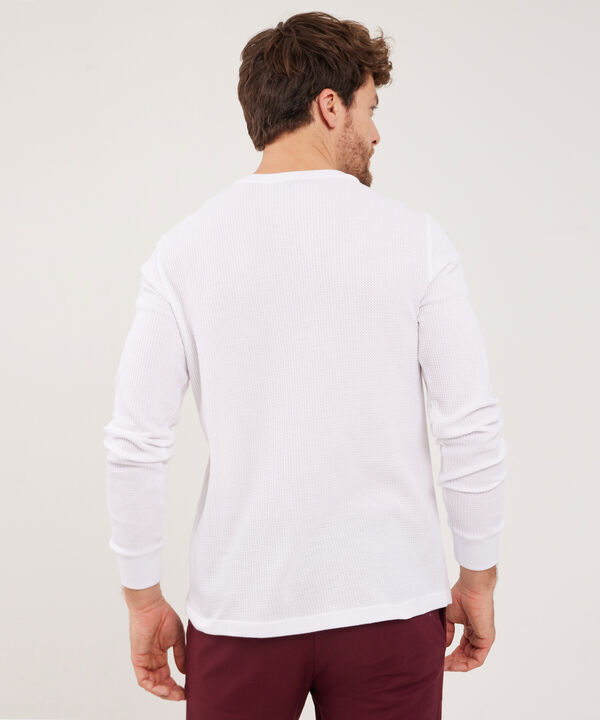 Camiseta Manga Larga Unicolor Cuello Henley image number null