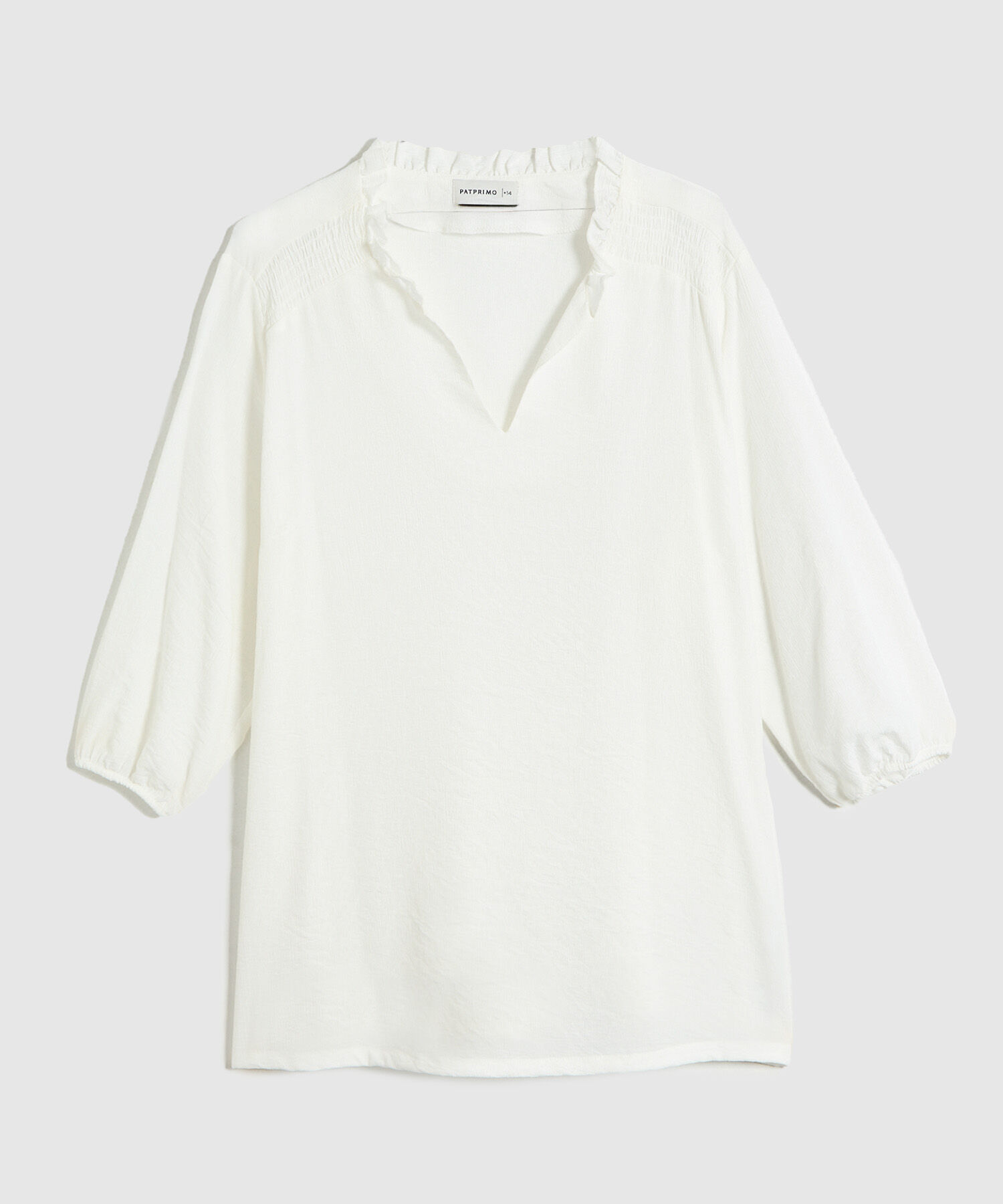 Blusa unicolor para mujer curvy