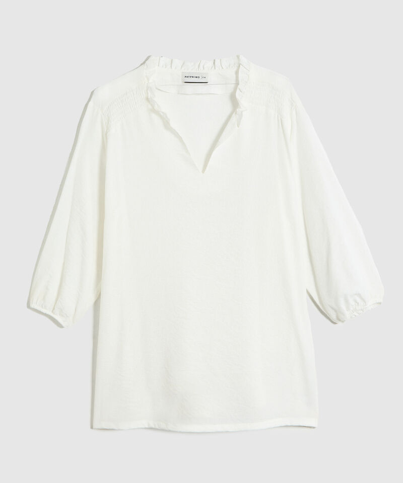 Blusa unicolor para mujer curvy