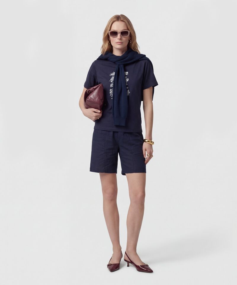 Camiseta Cuello Redondo Cl&aacute;sica Para Mujer