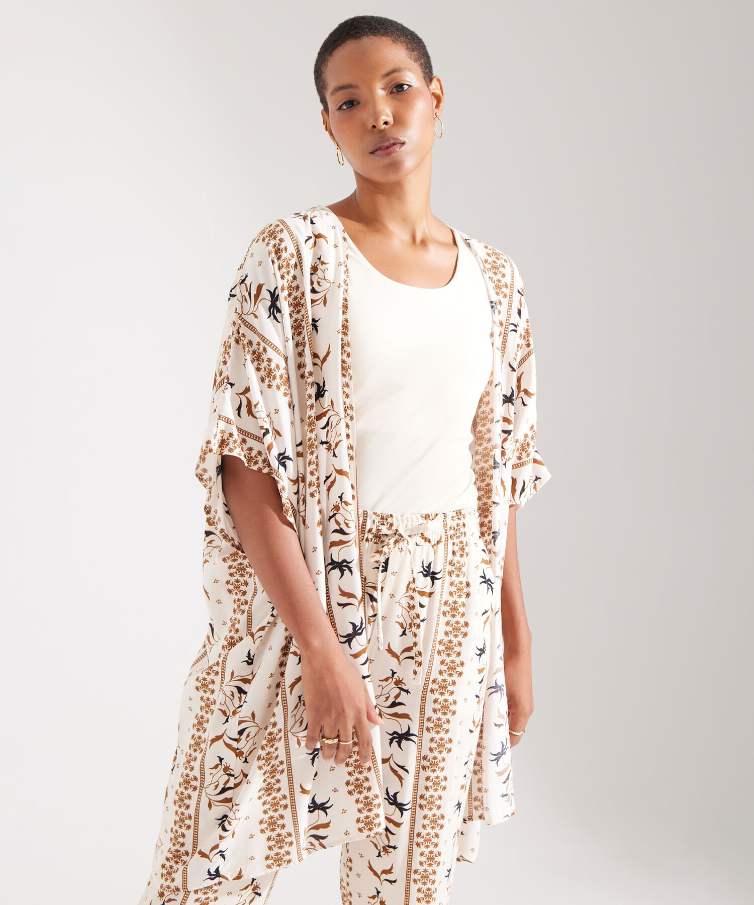 Kimono Abierto Estampado