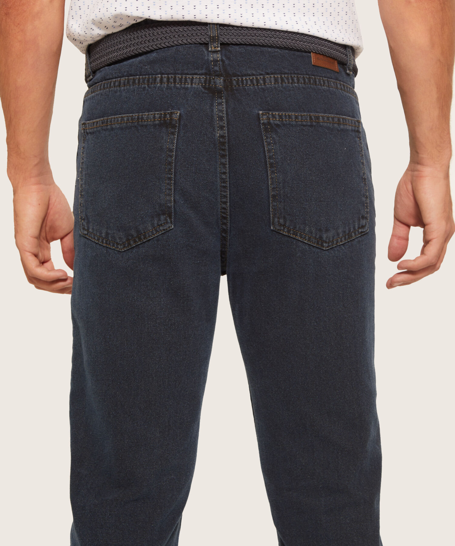 Jean Regular Azul Oscuro Con Dip Dye