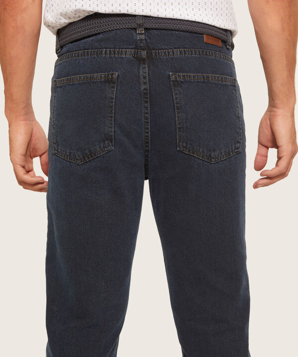 Jean Regular Azul Oscuro Con Dip Dye