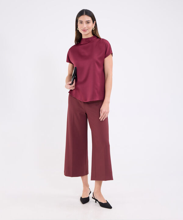 Blusa unicolor para mujer image number null
