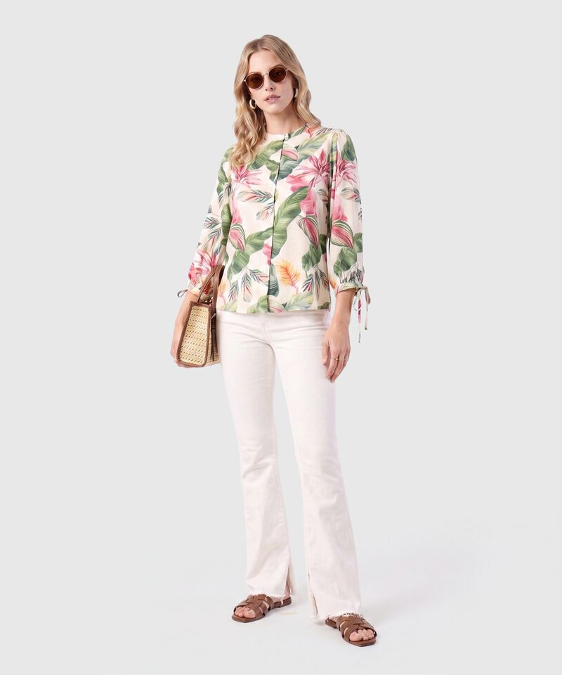 Blusa Con Mangas Ajustables Para Mujer