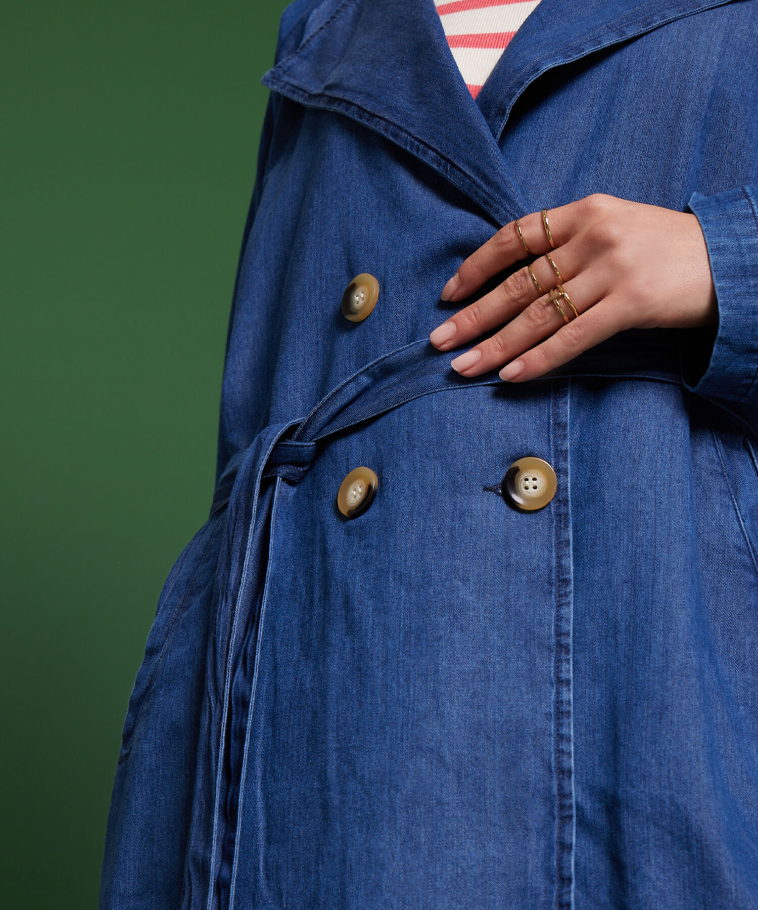Chaqueta Trench Para Mujer