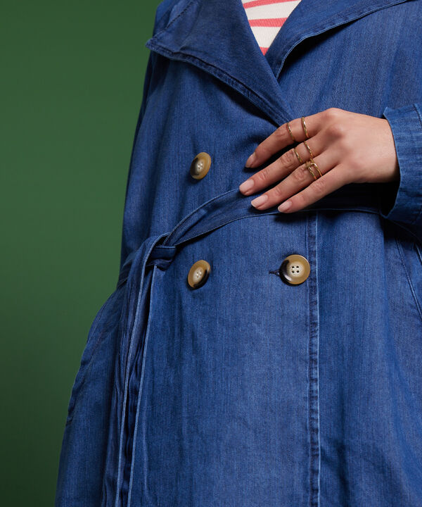 Chaqueta Trench Para Mujer