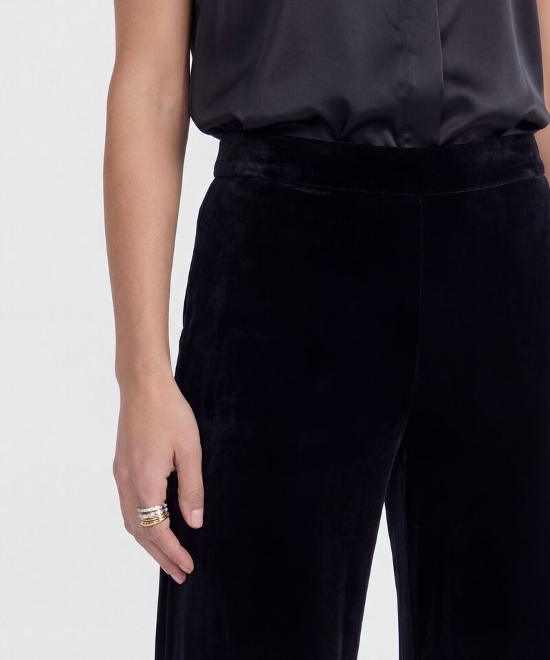 Pantalon Con Textura Unicolor 