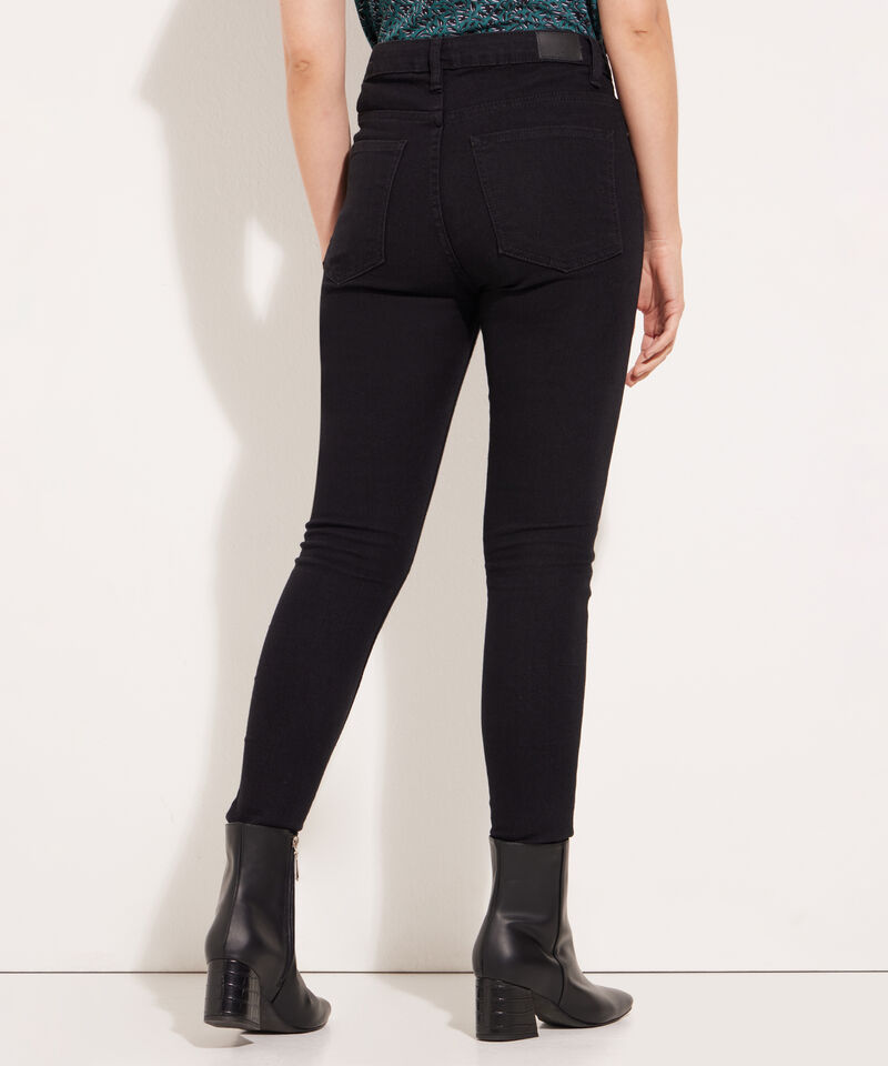 Jean Skinny Tiro Alto Tono Negro