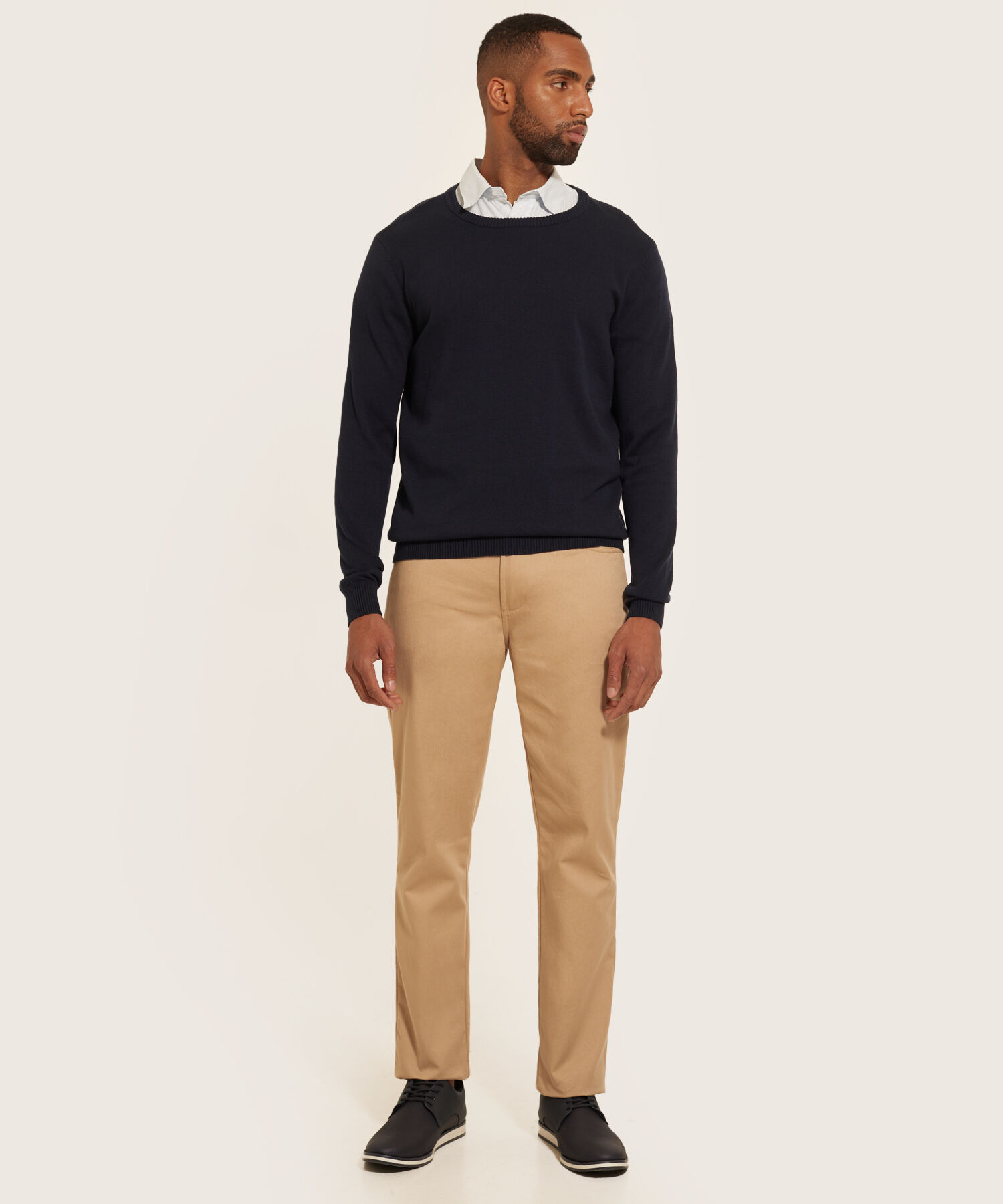 Saco Cuello Redondo Con Coderas