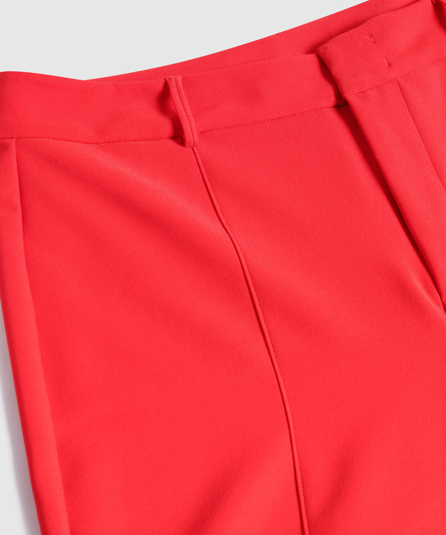 Pantalón Recto Mujer Costura Frontal Elástico