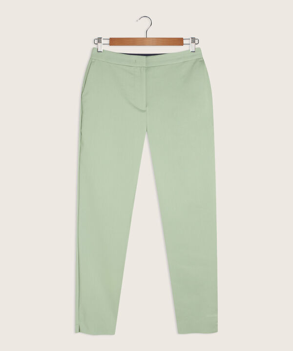 Pantalón Unicolor Con Elástico