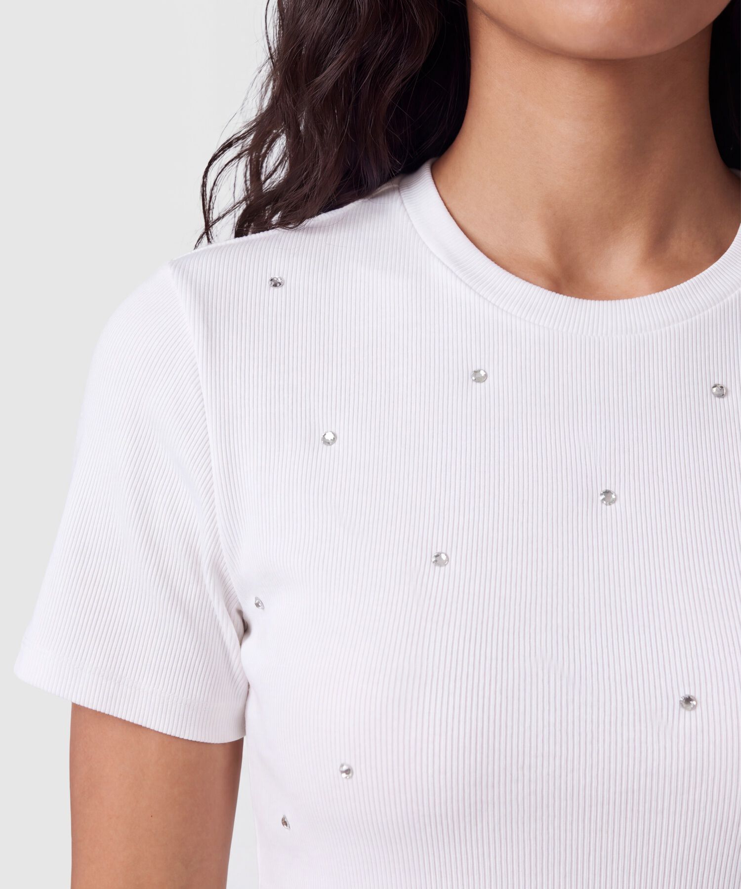 Camiseta Con Apliques Para Mujer