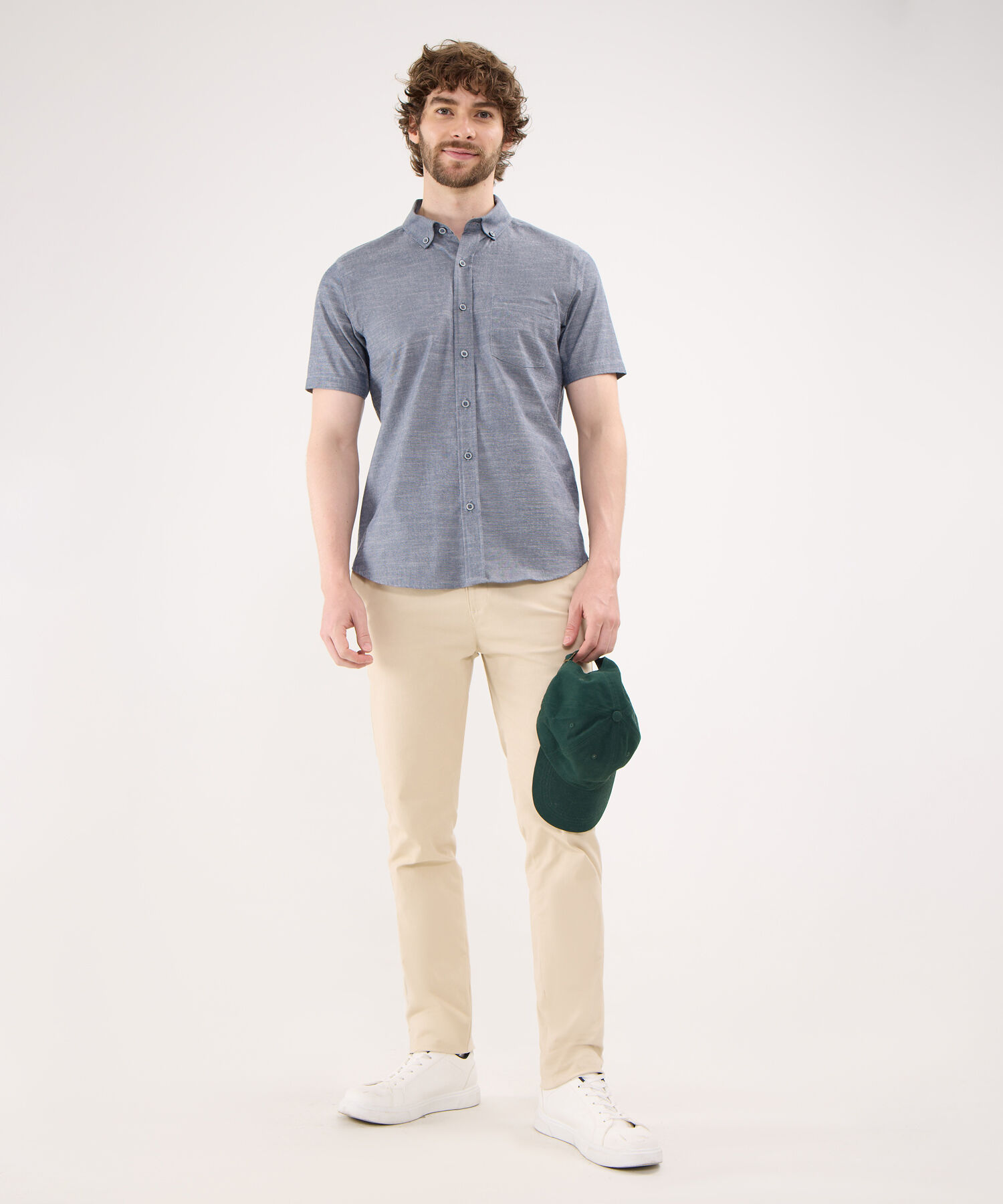 Camisa en Efecto Rústico