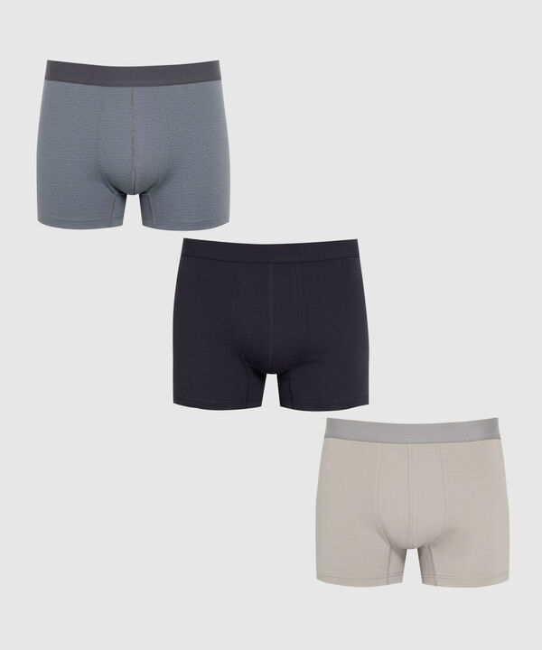 Set x3 B&oacute;xers Cl&aacute;sicos para Hombre image number null