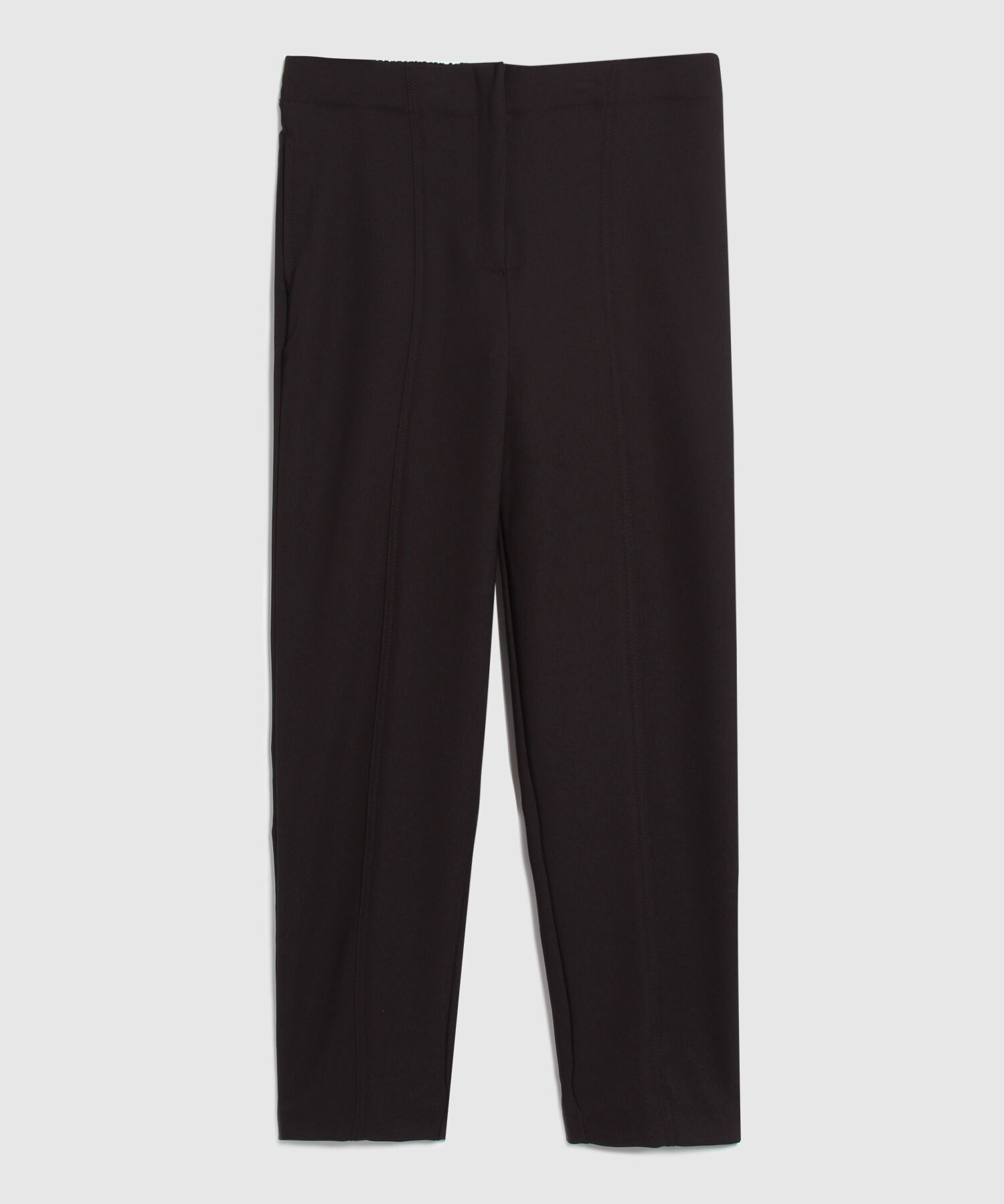 Pantalón Unicolor Con Bolsillos Laterales