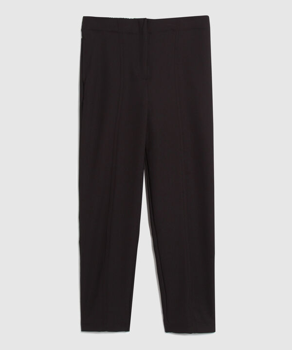Pantalón Unicolor Con Bolsillos Laterales image number null