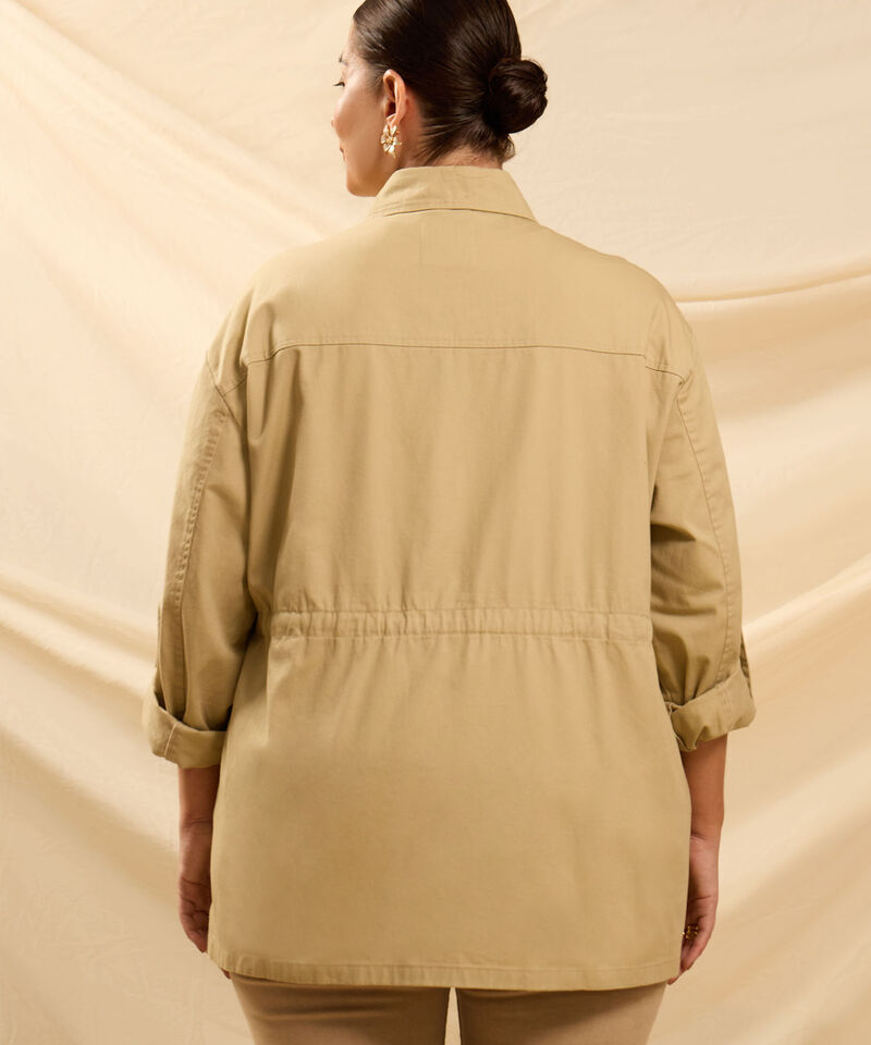 Chaqueta Con Ajuste En Cintura Para Mujer Curvy