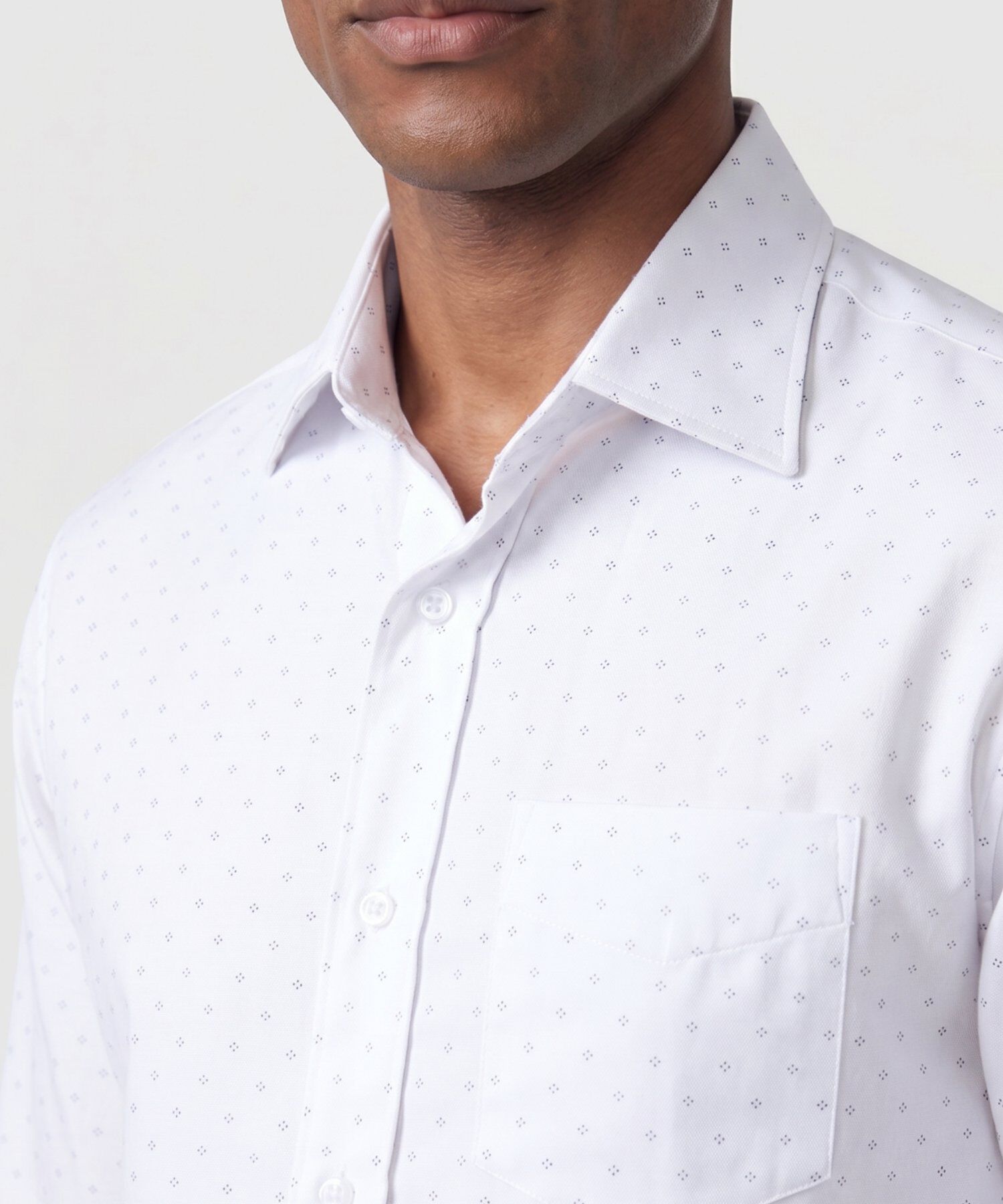 Camisa Estampada De Manga Larga Hombre