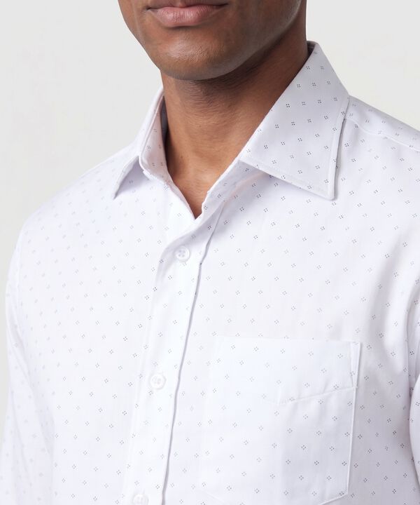 Camisa Estampada De Manga Larga Hombre