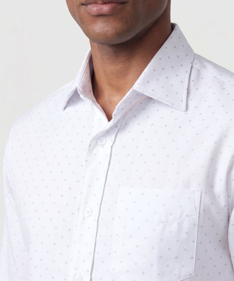 Camisa Estampada De Manga Larga Hombre