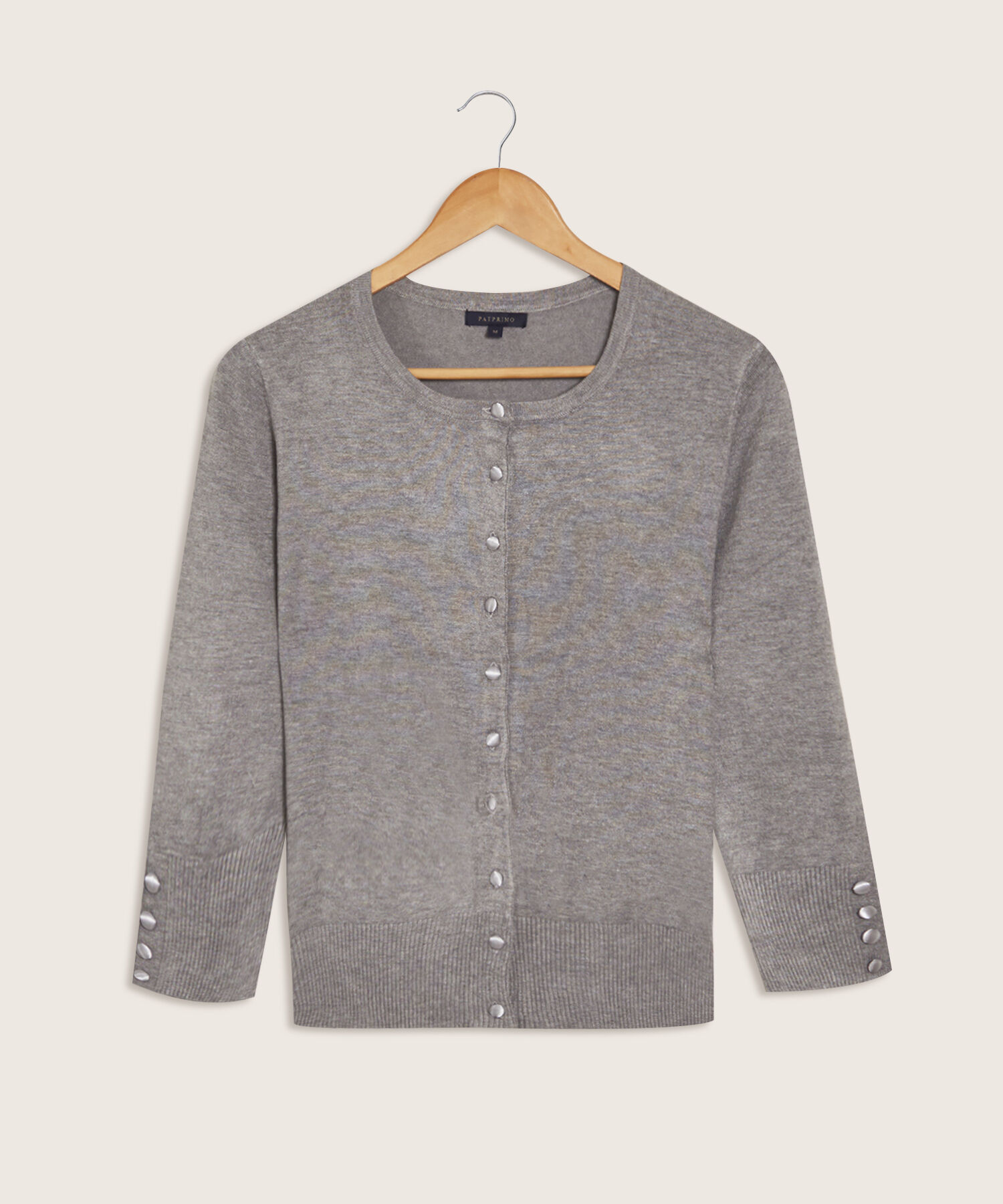 C&aacute;rdigan Cl&aacute;sico Con Botones Para Mujer