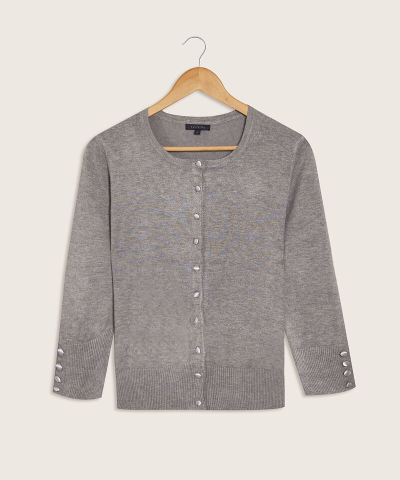 C&aacute;rdigan Cl&aacute;sico Con Botones Para Mujer