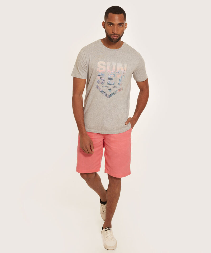 Camiseta Cuello Redondo  Con Estampado