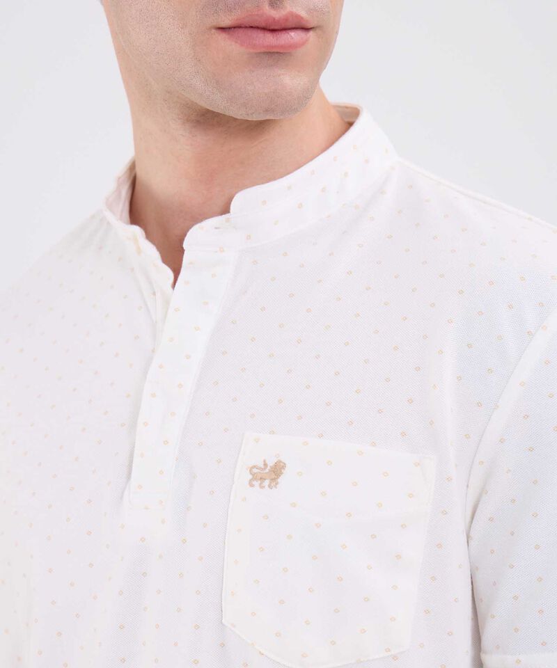 Polo Estampada Con Bolsillo