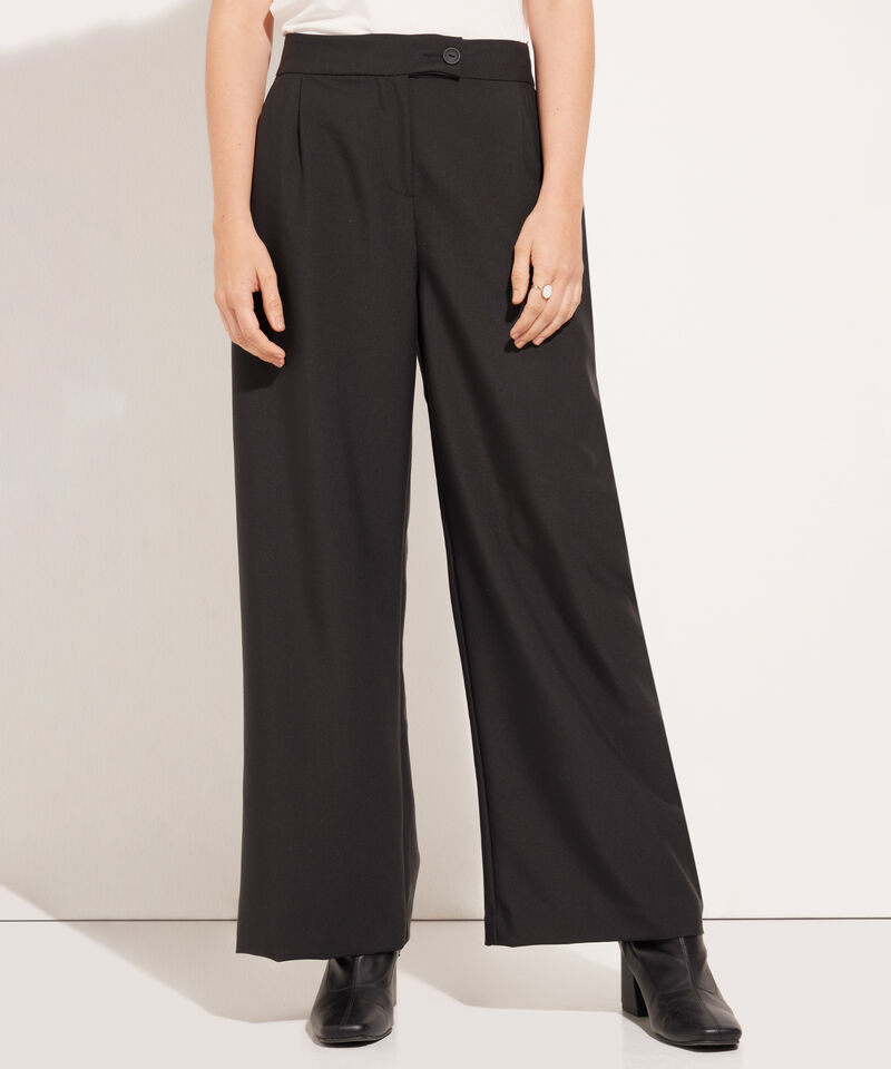 Pantalón Unicolor Con Prense En Frente