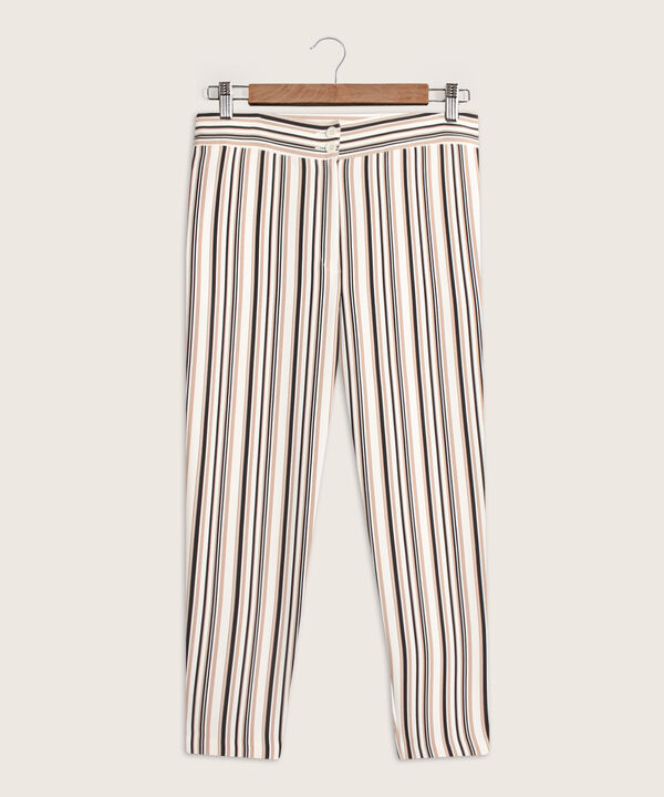 Pantalon Estampado A Rayas