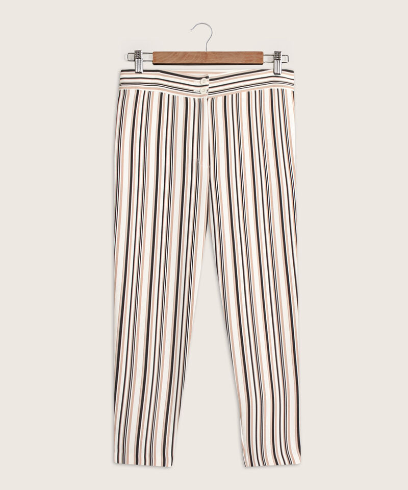 Pantalon Estampado A Rayas