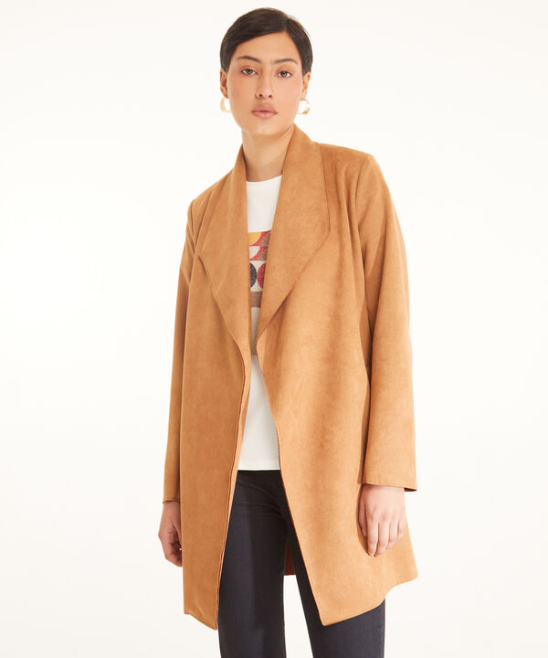 Chaqueta Unicolor Tipo Trench