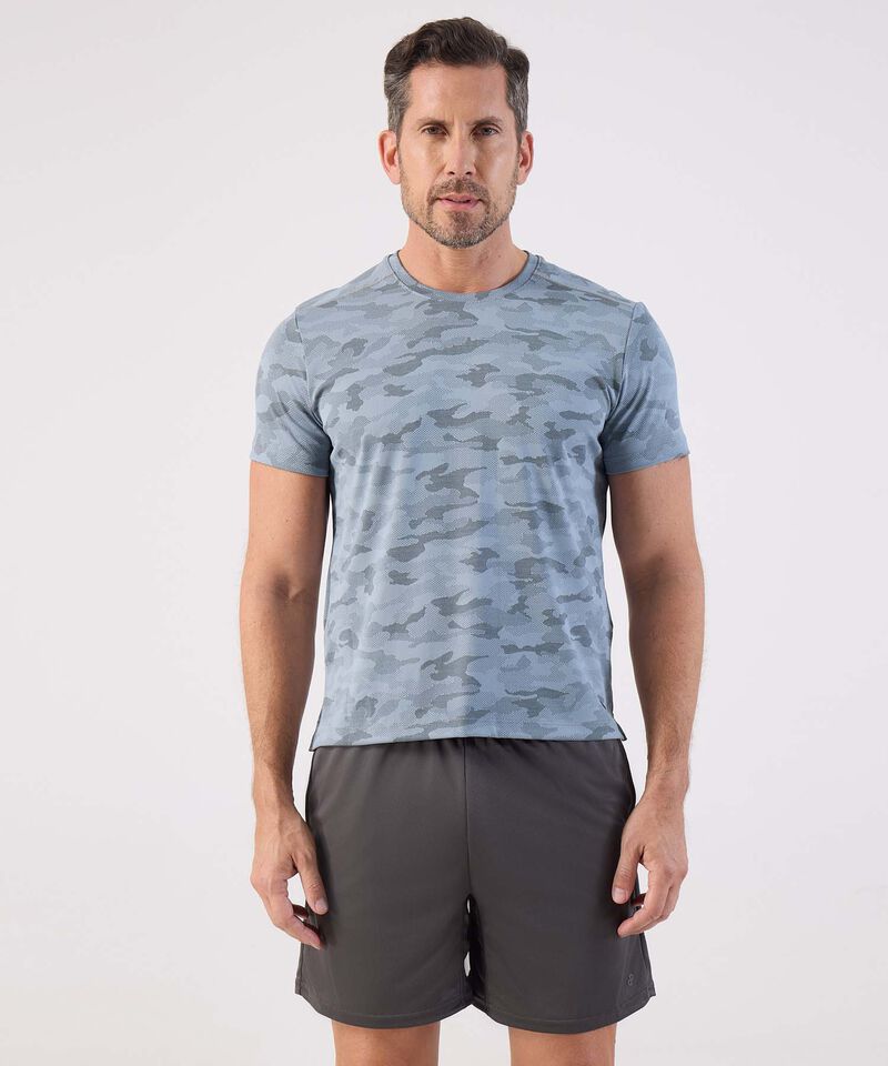 Camiseta Manga Corta Unicolor Texturizada