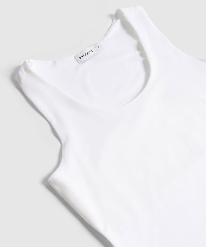 Camiseta B&aacute;sica De Manga Sisa Para Mujer